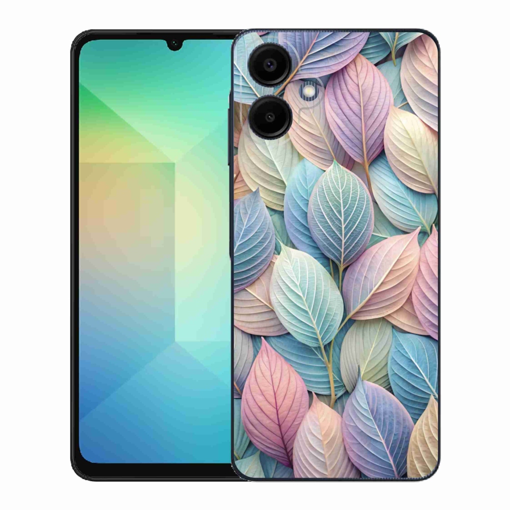 Zselés borító mmCase Samsung Galaxy A06-hoz - pasztell levelek
