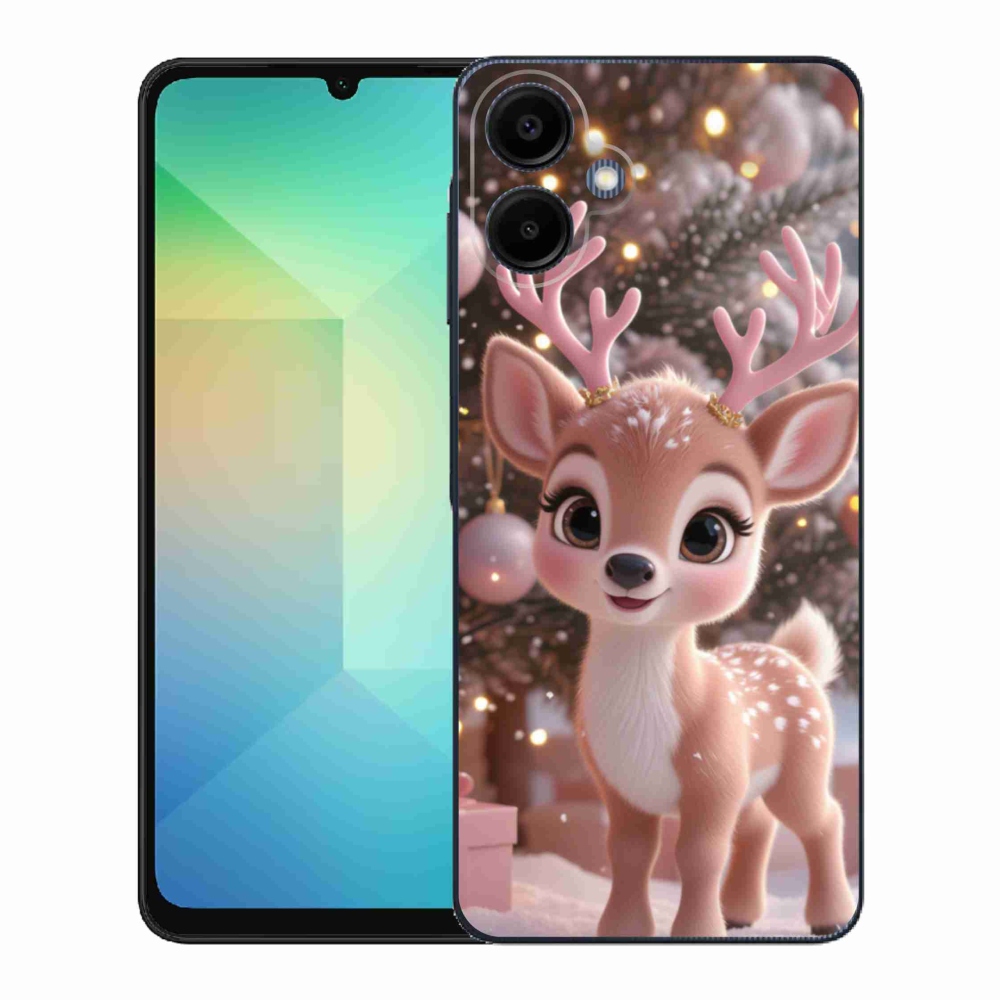 Gél borítás mmCase Samsung Galaxy A06 készülékhez - aranyos rénszarvas