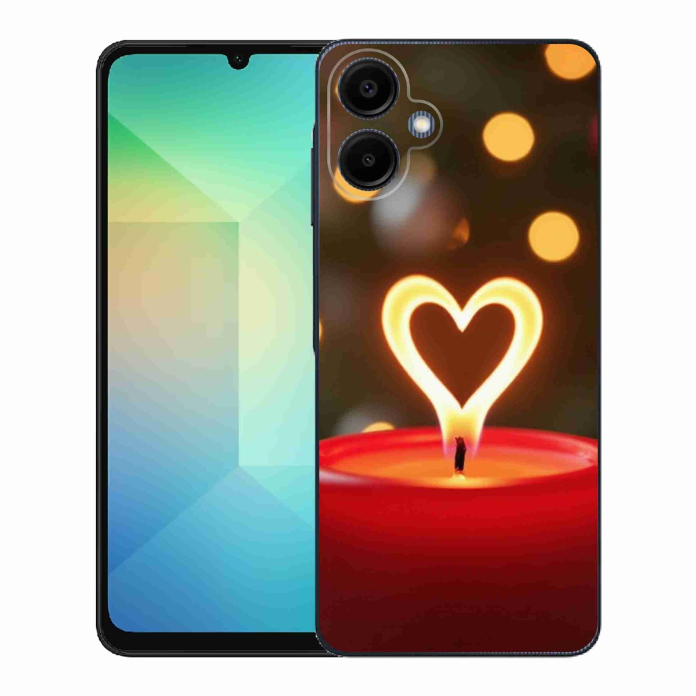 Gél borítás mmCase Samsung Galaxy A06 - lángszívű Samsung Galaxy A06-hoz