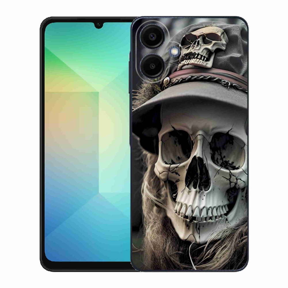 Zselés borítás mmCase Samsung Galaxy A06-hoz - sötét koponya