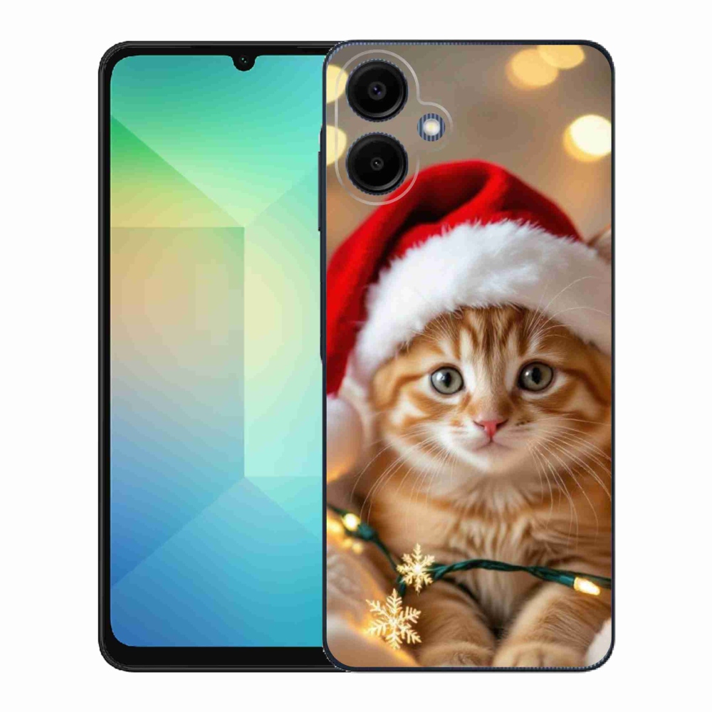 Gél borítás mmCase Samsung Galaxy A06-hoz - Karácsonyi cica