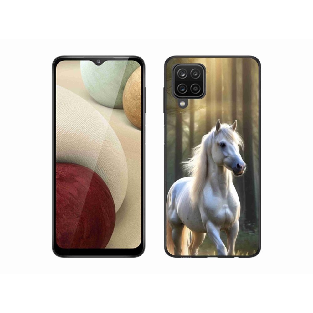 Zselés borítás mmCase Samsung Galaxy A12 - fehér ló 3
