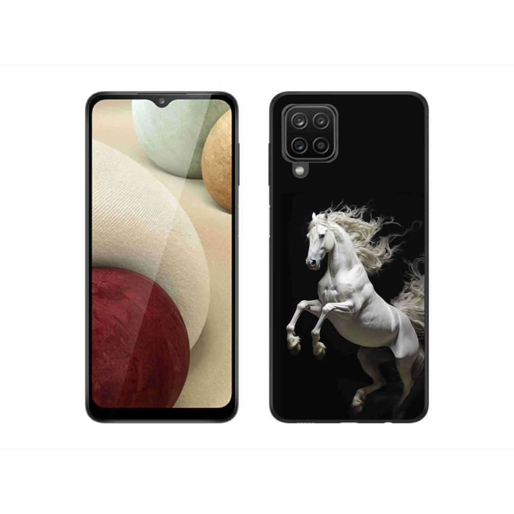 Gél borító mmCase Samsung Galaxy A12 - fehér ló 4