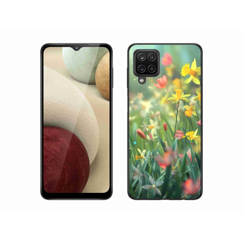 Gél borítás mmCase Samsung Galaxy A12 készülékhez - tavaszi virágok