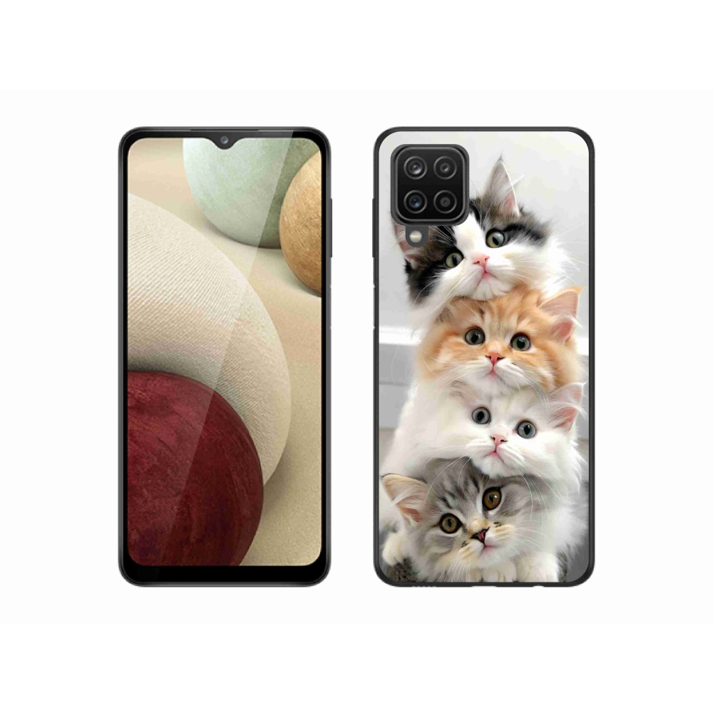 Zselés borítás mmCase Samsung Galaxy A12 - macska csoporthoz
