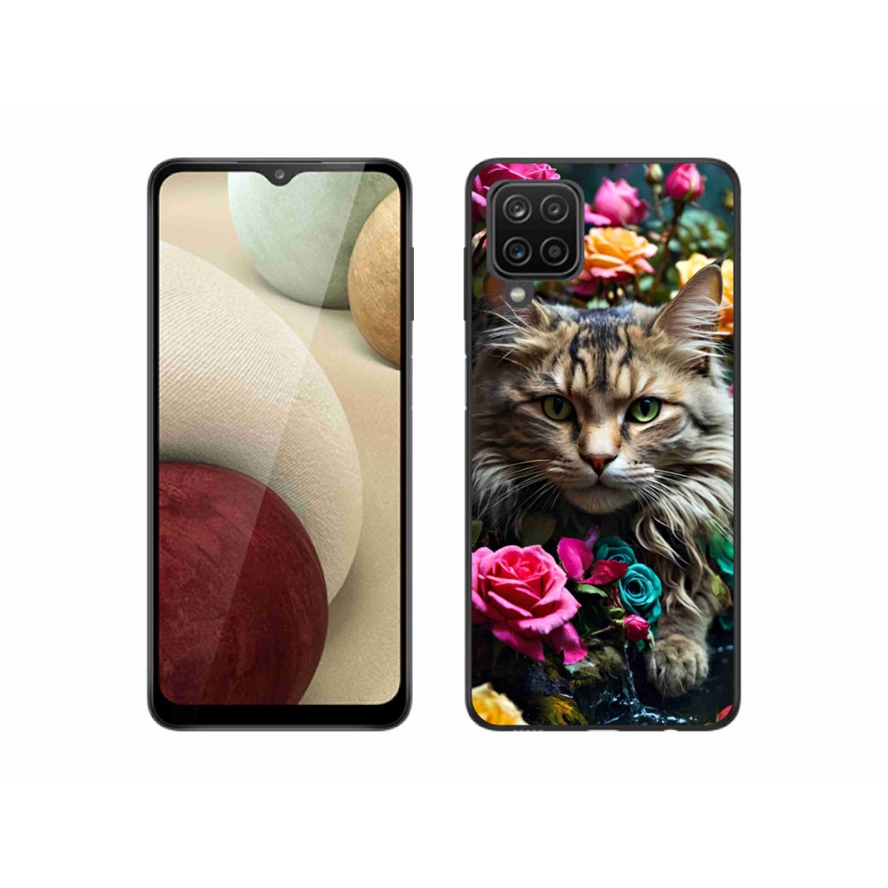 Zselés borítás mmCase Samsung Galaxy A12 készülékhez - macskaszem nézet 2