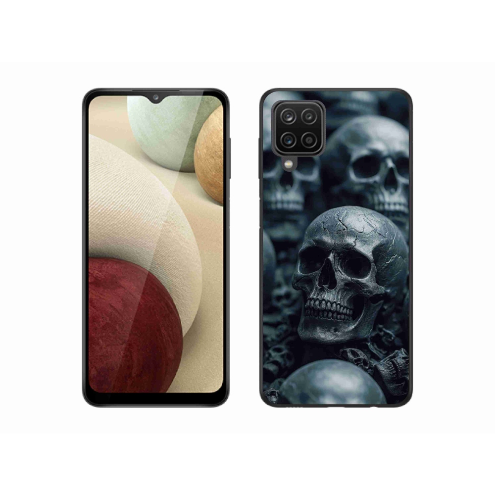 Zselés borítás mmCase a Samsung Galaxy A12 készülékhez - koponya 2