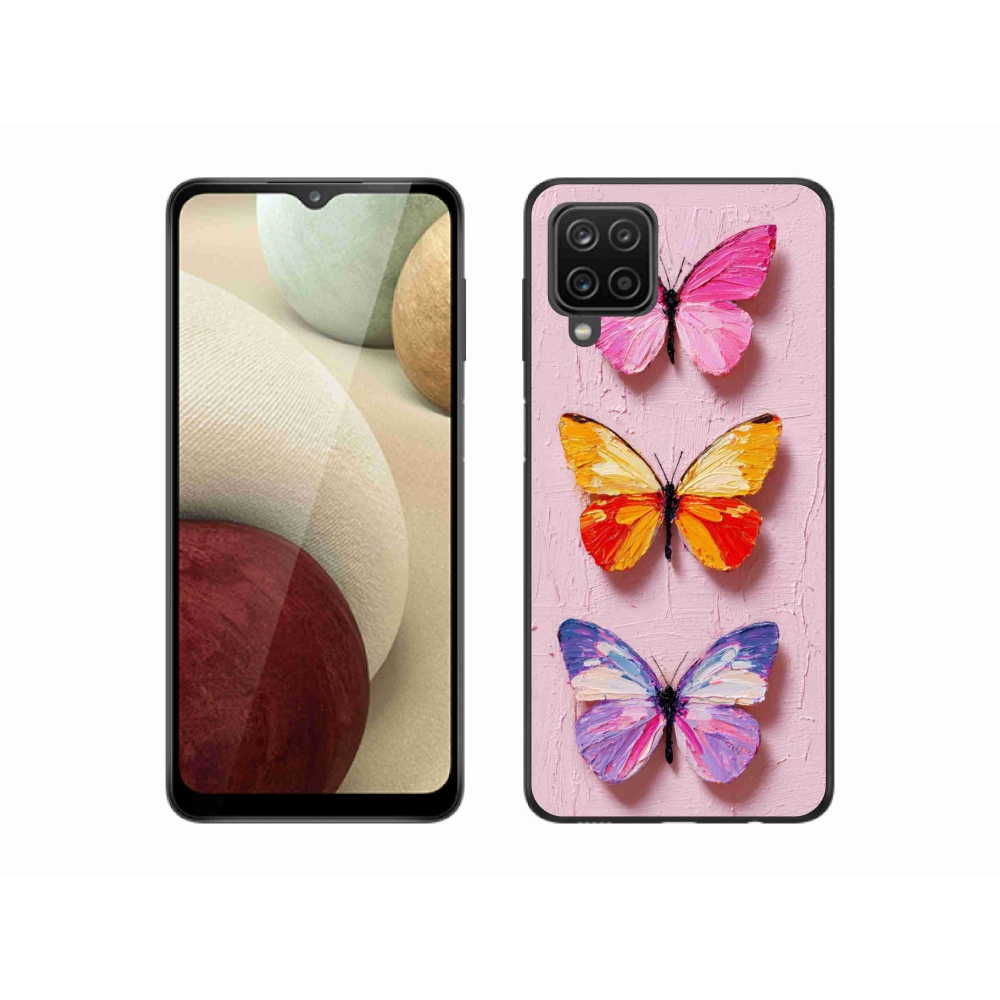 Gél borítás mmCase Samsung Galaxy A12 készülékhez - pillangó szentháromság