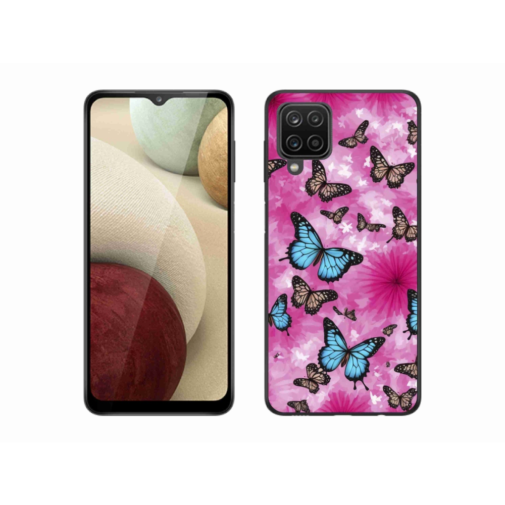 Gél borítás mmCase Samsung Galaxy A12 készülékhez - pillangókert