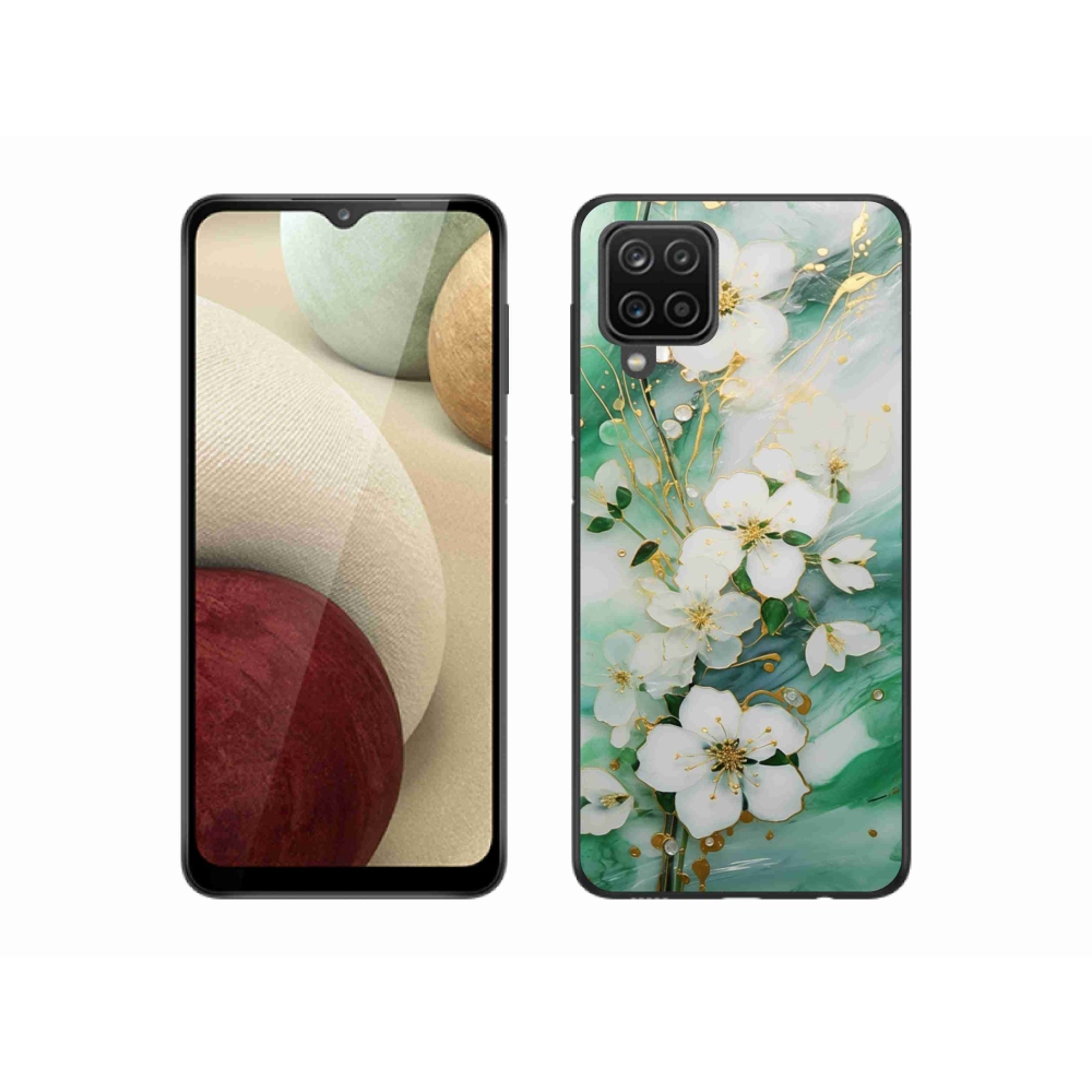 Gél borítás mmCase Samsung Galaxy A12 készülékhez - finom virágok