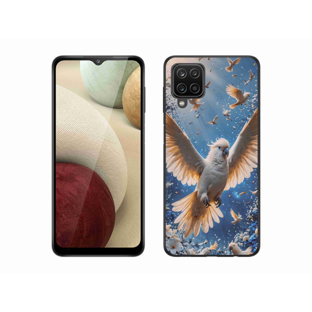 Gél borítás mmCase Samsung Galaxy A12 készülékhez - papagáj kakadu