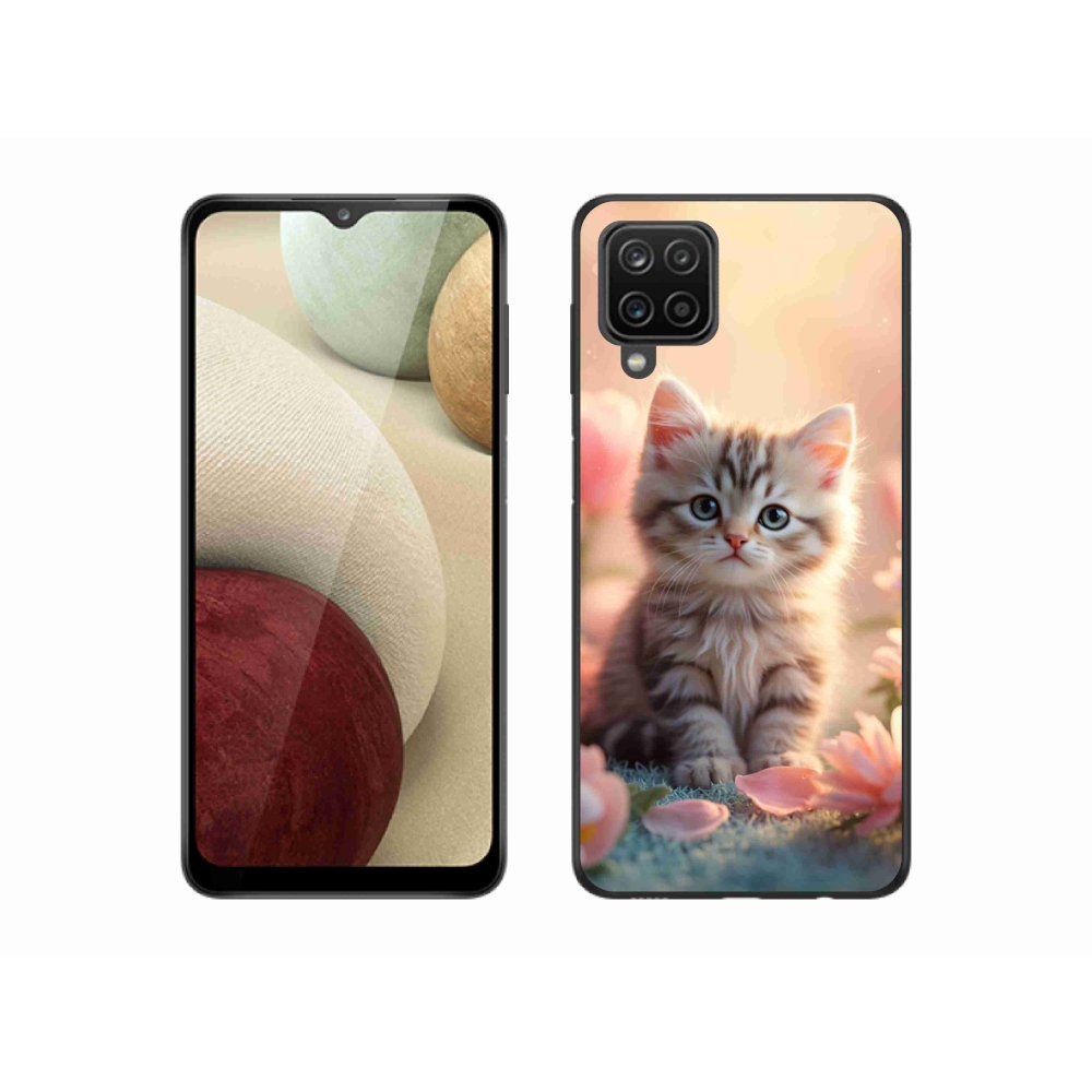 Gél borítás mmCase Samsung Galaxy A12 készülékhez - aranyos cica 8