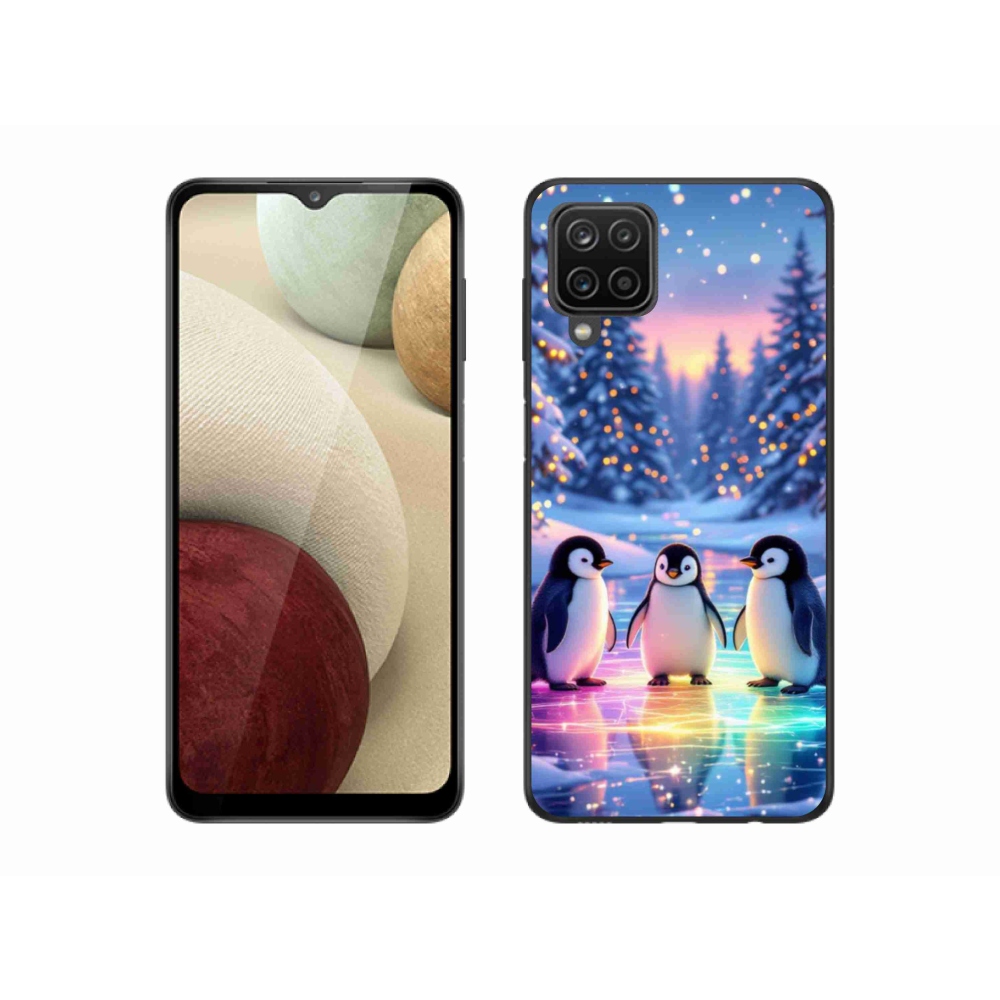 Gél borítás mmCase Samsung Galaxy A12 készülékhez - pingvinek