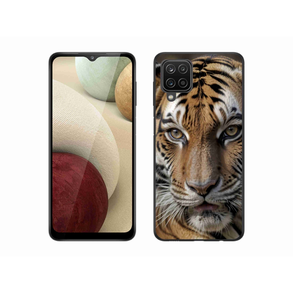 Gél borítás mmCase Samsung Galaxy A12 készülékhez - tigris nézet