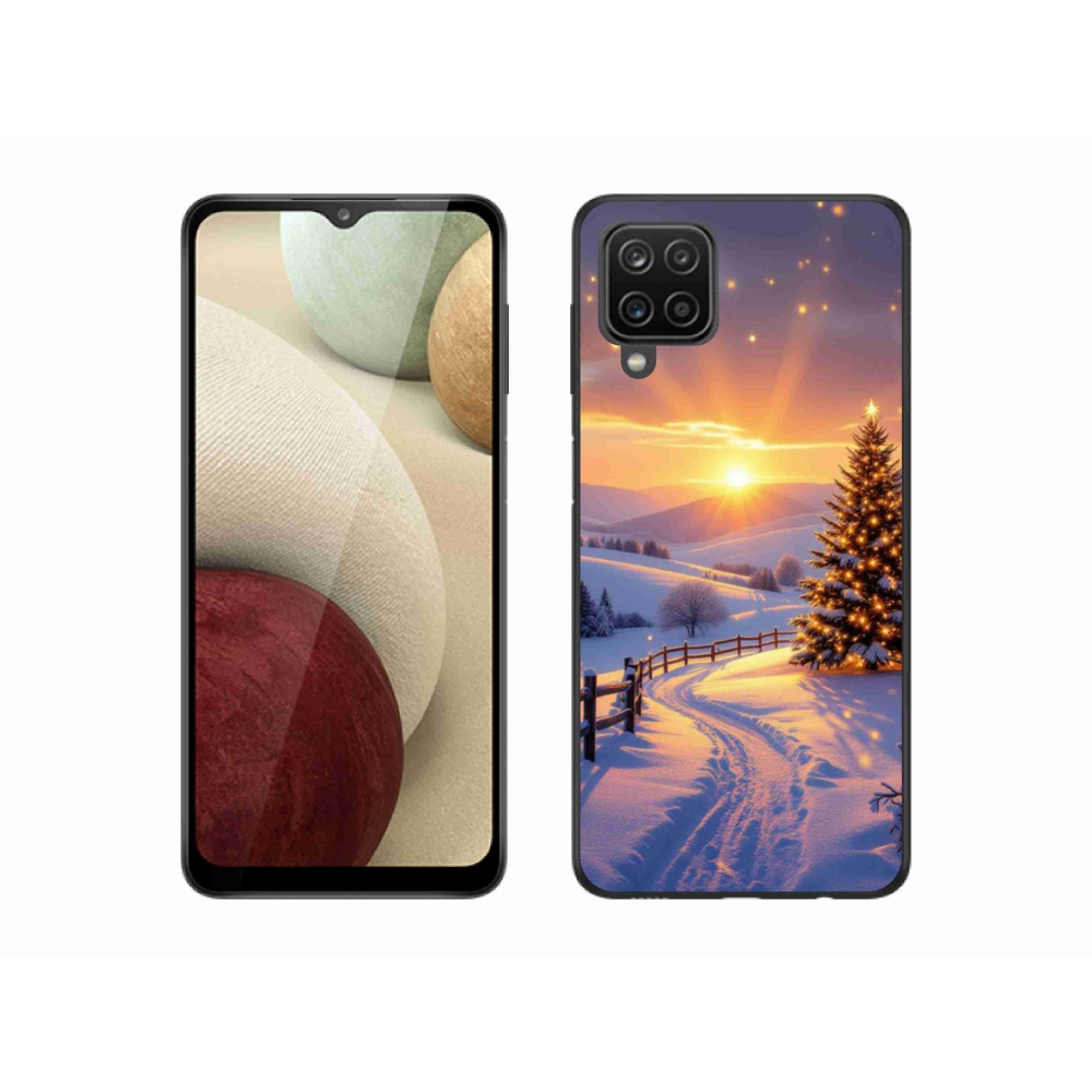 Gél borítás mmCase Samsung Galaxy A12 készülékhez - téli tájkép