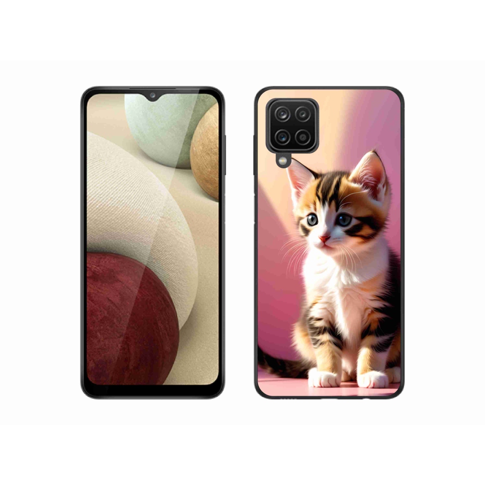 Gél borítás mmCase Samsung Galaxy A12 készülékhez - kíváncsi cica 2