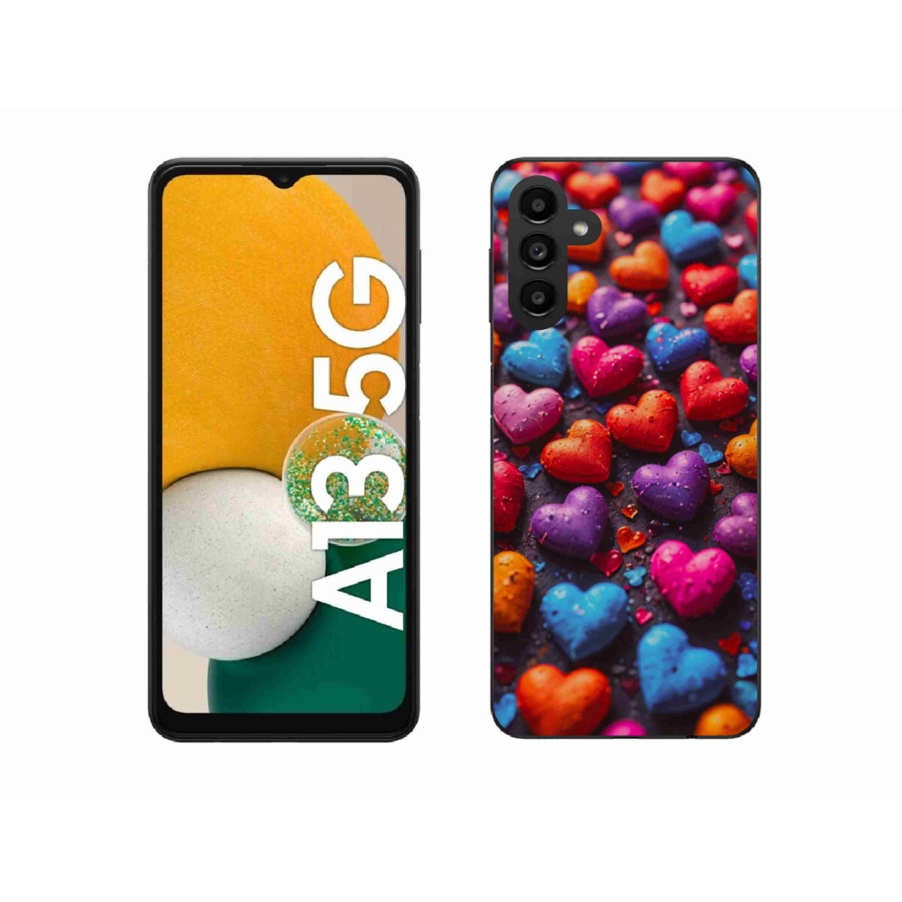 Zselés borítás mmCase Samsung Galaxy A13 5G - színes szív