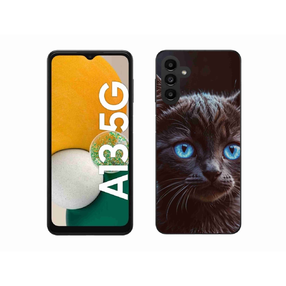 Gél védőhuzat mmCase Samsung Galaxy A13 5G - fekete cica 2