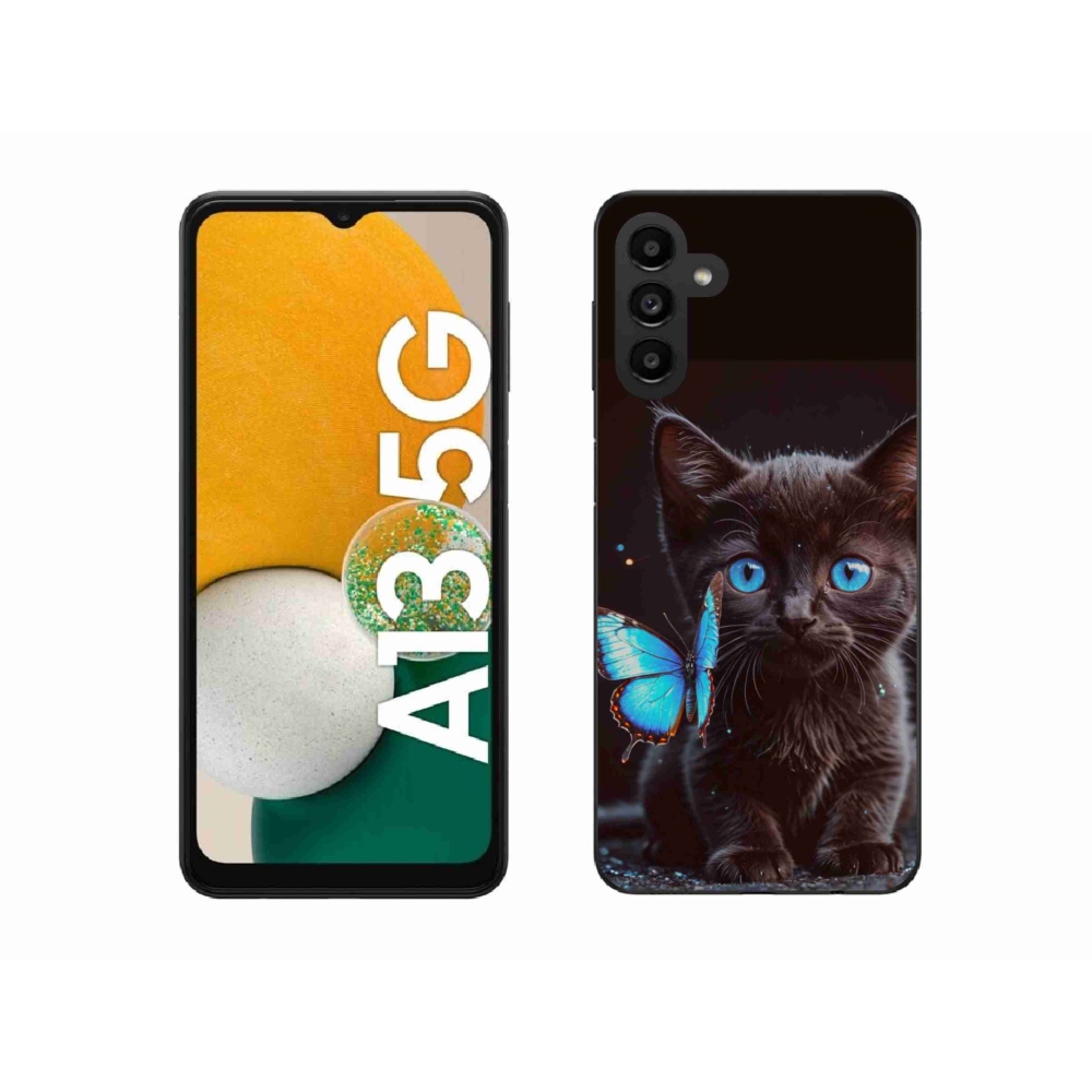 Gél védőhuzat mmCase Samsung Galaxy A13 5G - fekete cica 3