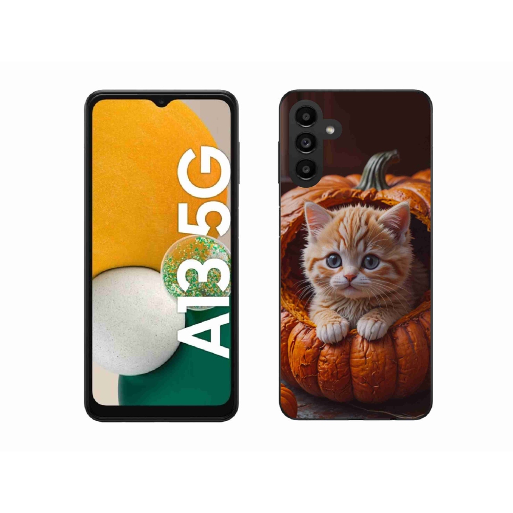 Gél borítás mmCase Samsung Galaxy A13 5G - cica és tök 2