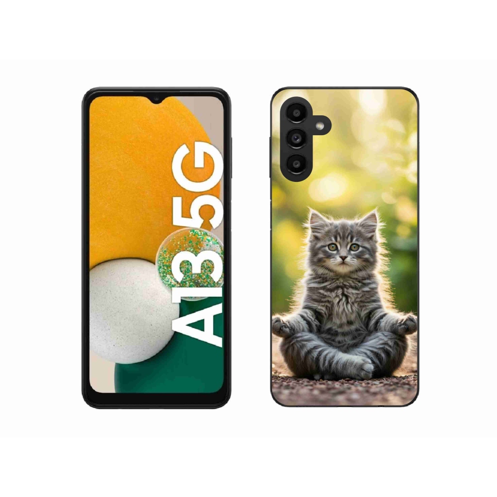Gél borítás mmCase Samsung Galaxy A13 5G - meditáló cica