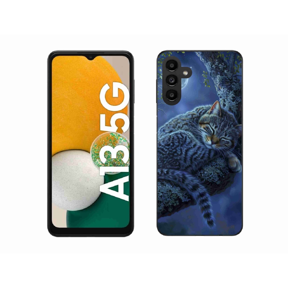 Gél borítás mmCase Samsung Galaxy A13 5G - alvó macska - Samsung Galaxy A13 5G számára