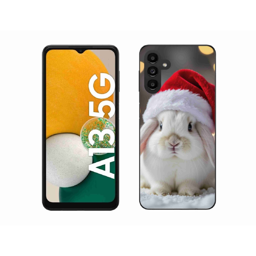 Gél borítás mmCase Samsung Galaxy A13 5G - Karácsonyi nyúl
