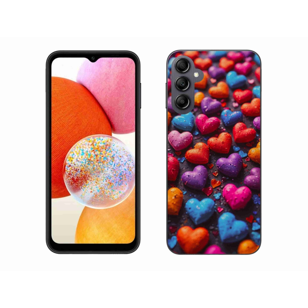 Zselés borítás mmCase Samsung Galaxy A14 4G/5G - színes szív