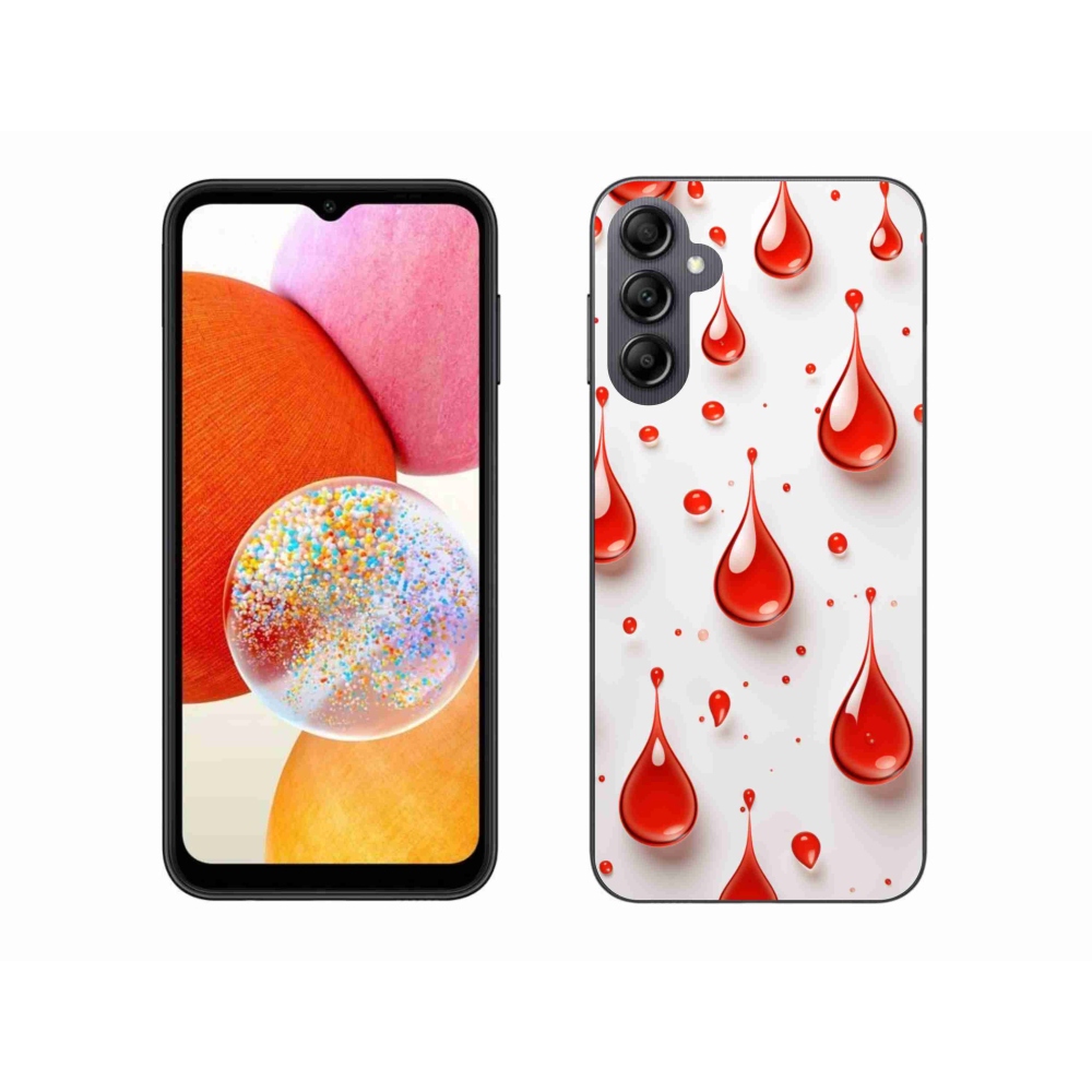 Zselés borítás mmCase Samsung Galaxy A14 4G/5G - piros cseppek