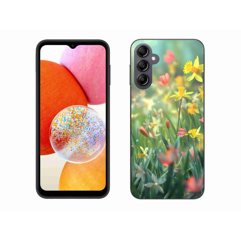 Gél borítás mmCase Samsung Galaxy A14 4G/5G - tavaszi virágok