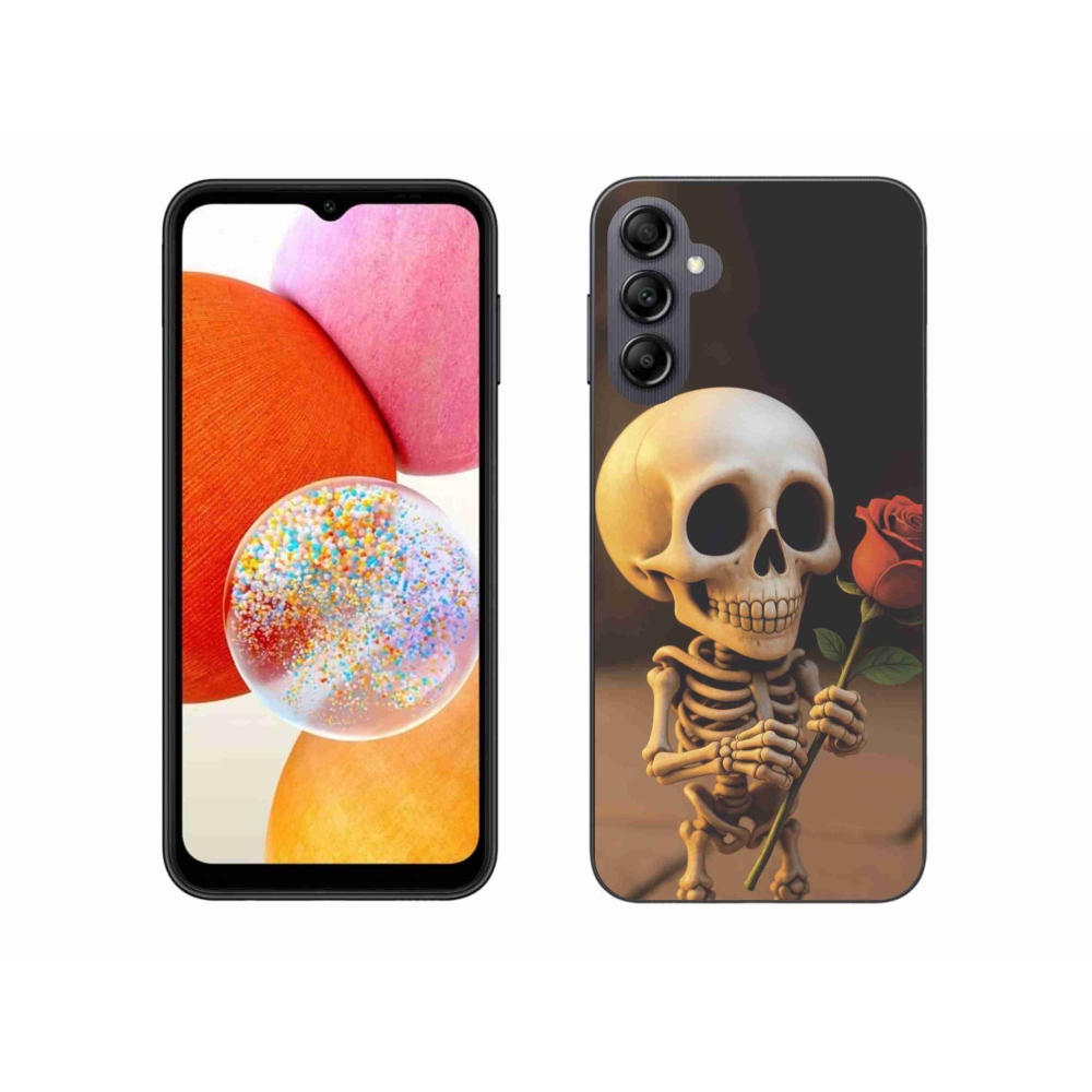 Zselés borítás mmCase Samsung Galaxy A14 4G/5G - csontváz rózsával