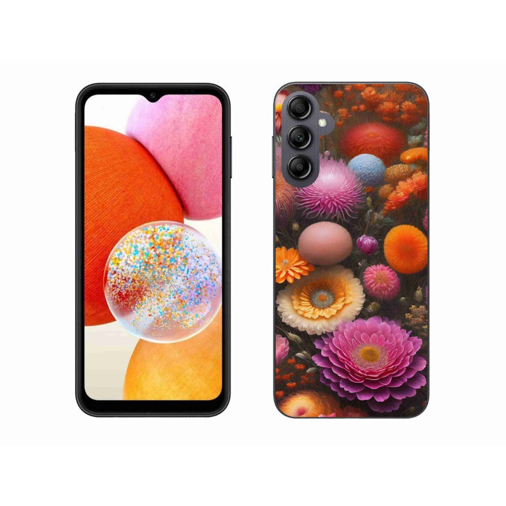 Gél borítás mmCase Samsung Galaxy A14 4G/5G - virágos kompozícióhoz