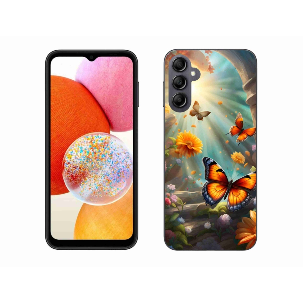 Gél borítás mmCase Samsung Galaxy A14 4G/5G - pillangó kert 2