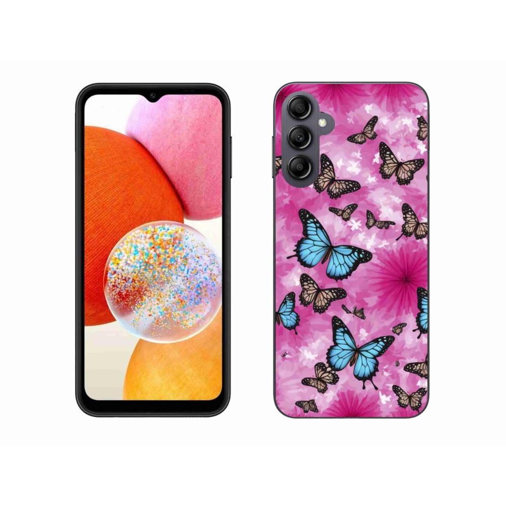 Gél borítás mmCase Samsung Galaxy A14 4G/5G - pillangó kert