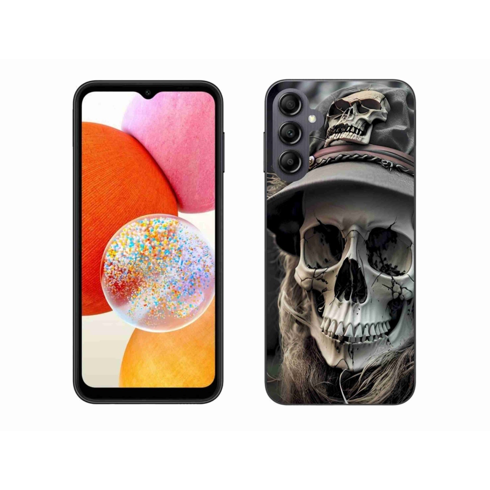 Zselés borítás mmCase Samsung Galaxy A14 4G/5G - sötét koponya