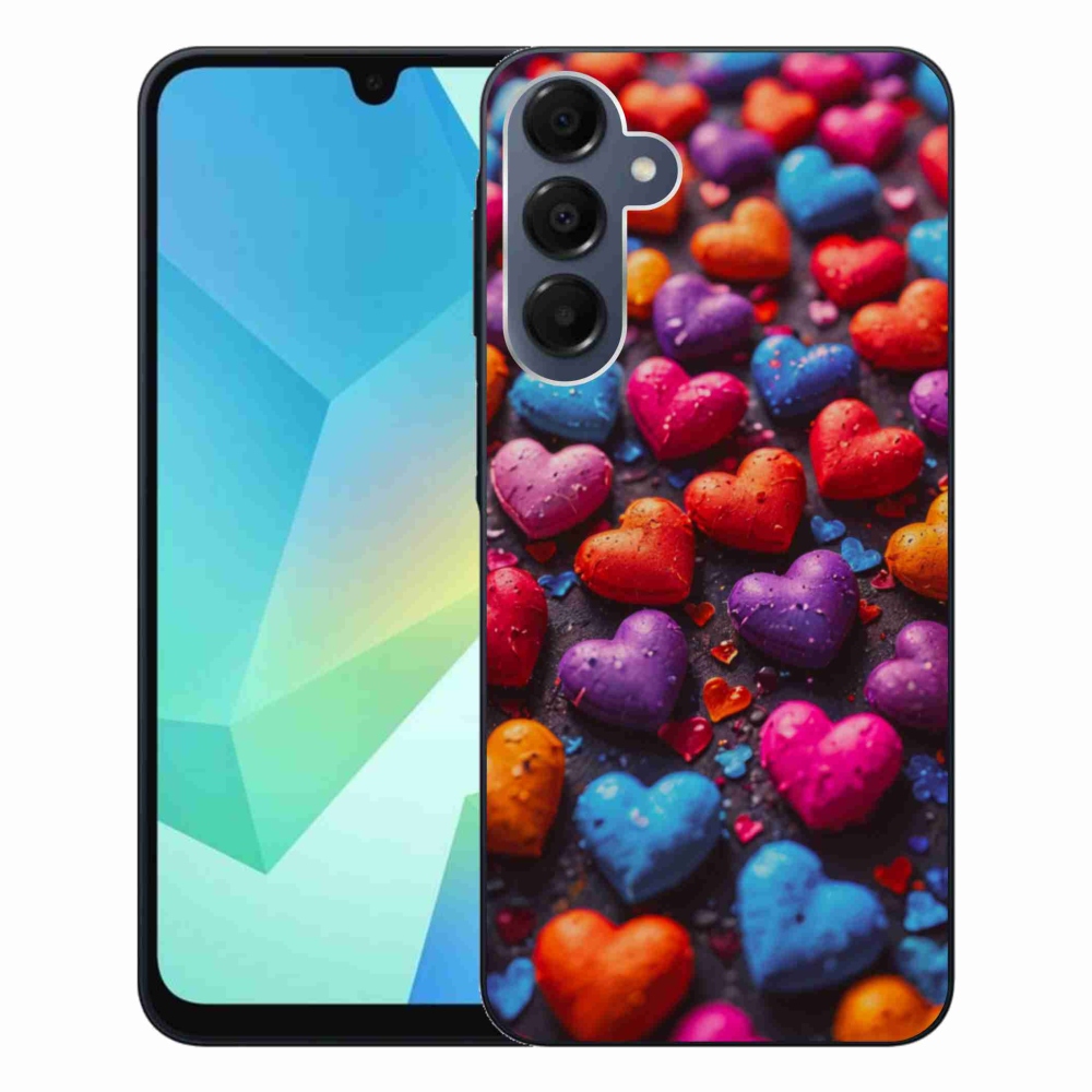 Zselés borítás mmCase Samsung Galaxy A16 4G/5G készülékhez - színes szívecske