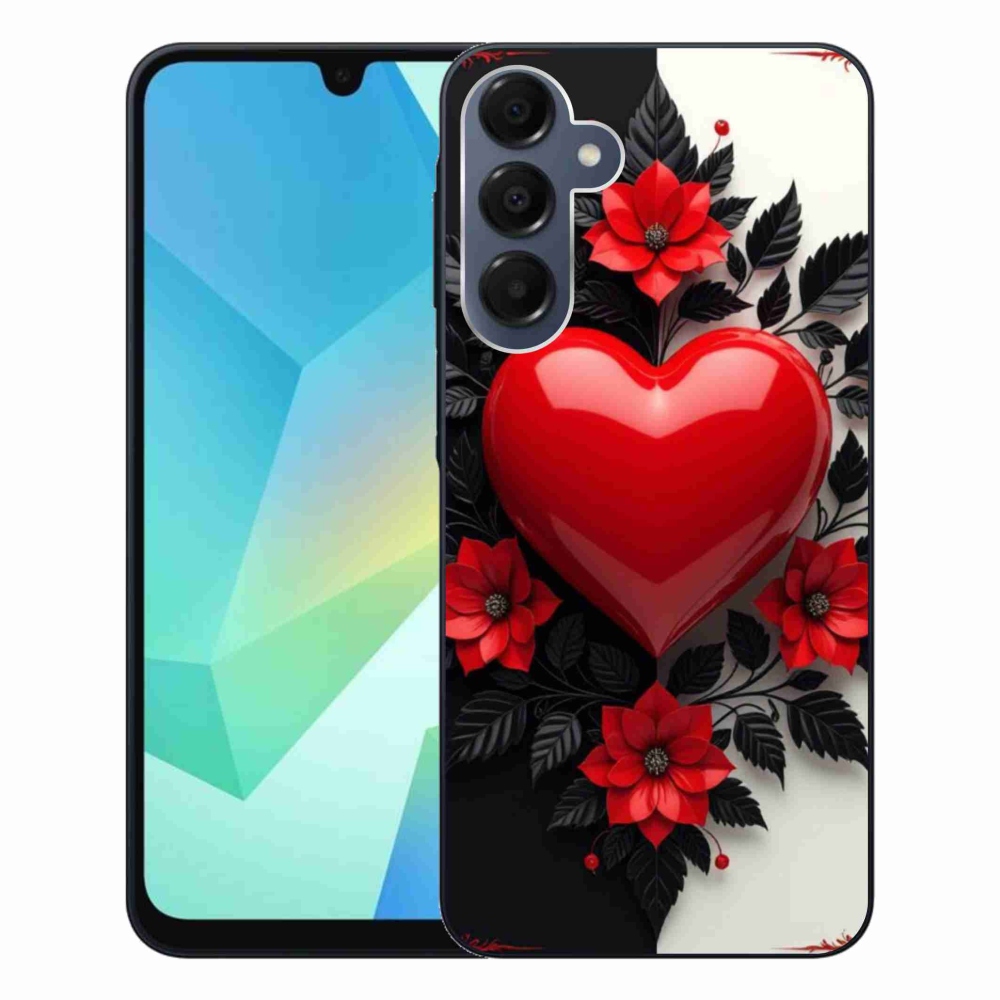 Gél védőhuzat mmCase Samsung Galaxy A16 4G/5G - piros szív
