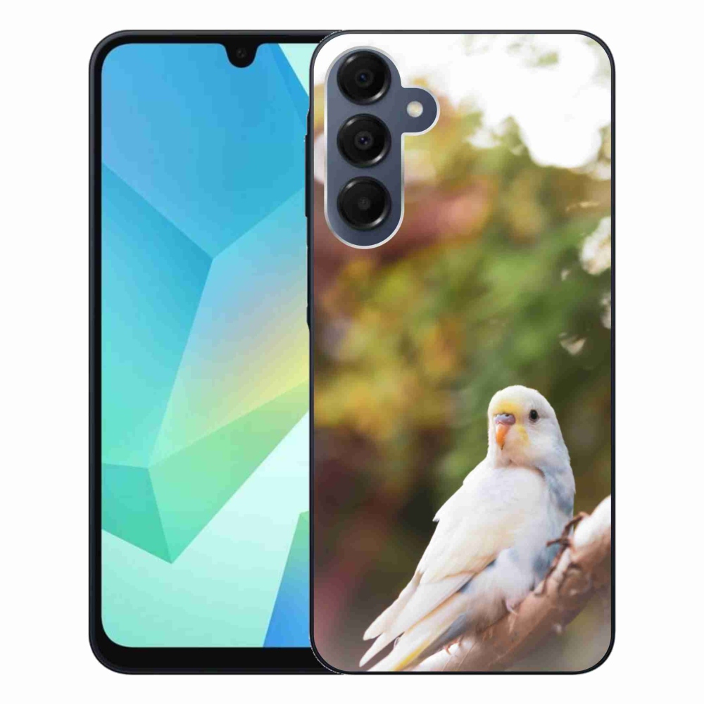 Zselés borítás mmCase Samsung Galaxy A16 4G/5G - papagáj andulka fehér