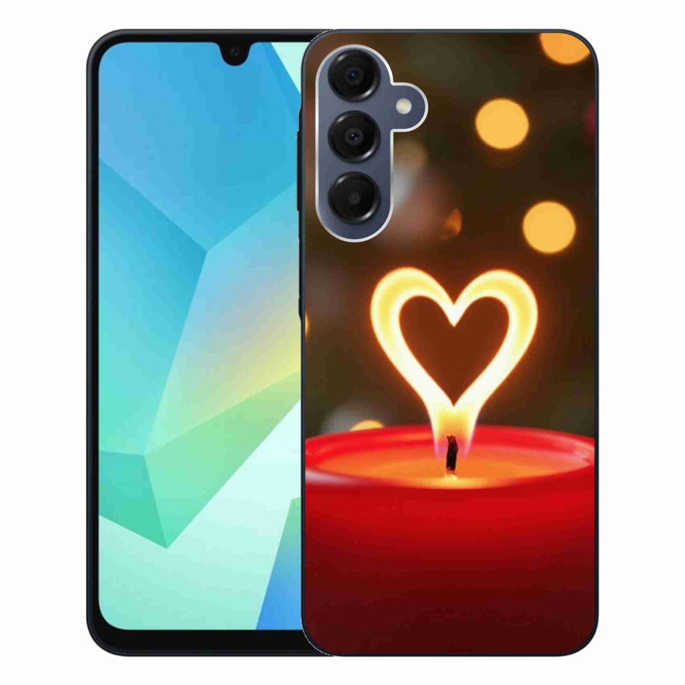 Zselés borítás mmCase Samsung Galaxy A16 4G/5G - láng szíve - Samsung Galaxy A16 4G/5G számára