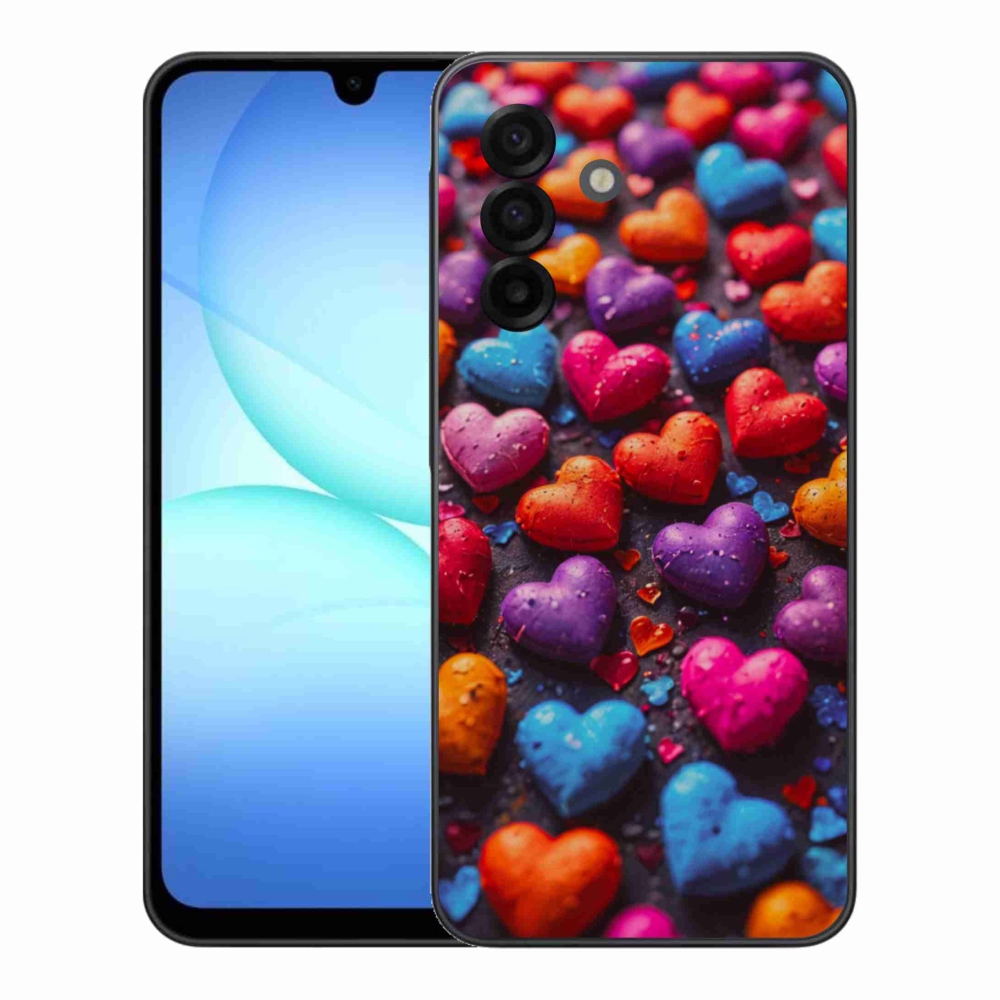 Zselés borítás mmCase Samsung Galaxy A17 4G/5G készülékhez - színes szívecske