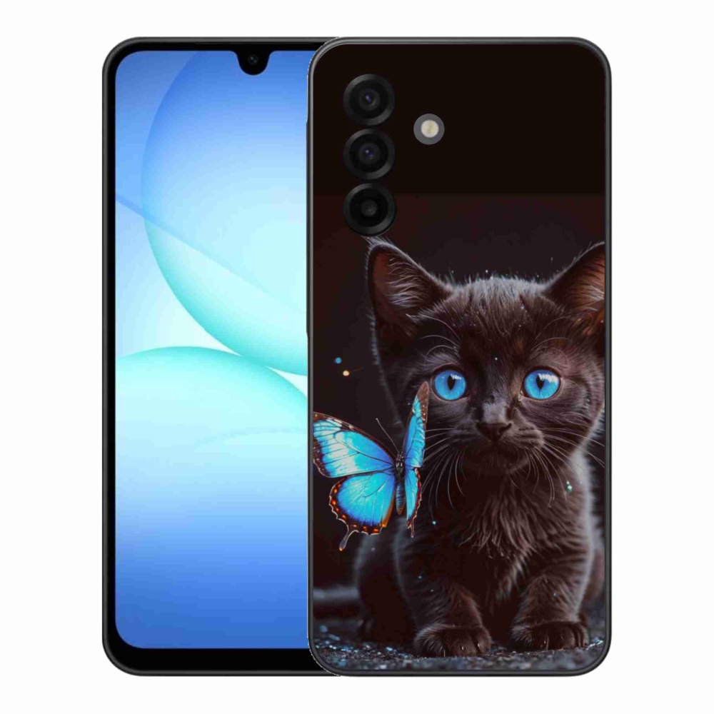 Zselés borítás mmCase Samsung Galaxy A17 4G/5G - fekete cica 3