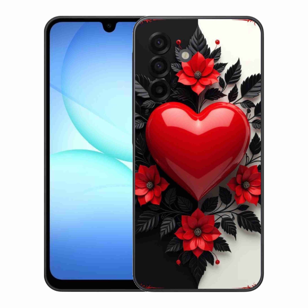 Gél védőhuzat mmCase Samsung Galaxy A17 4G/5G - piros szív