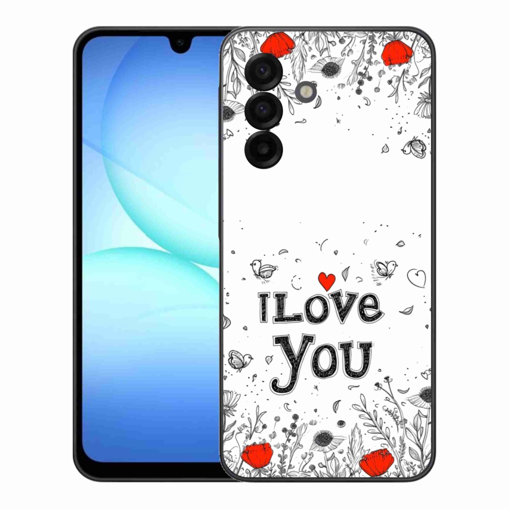 Gél borítás mmCase Samsung Galaxy A17 4G/5G - I love you fehér háttérrel