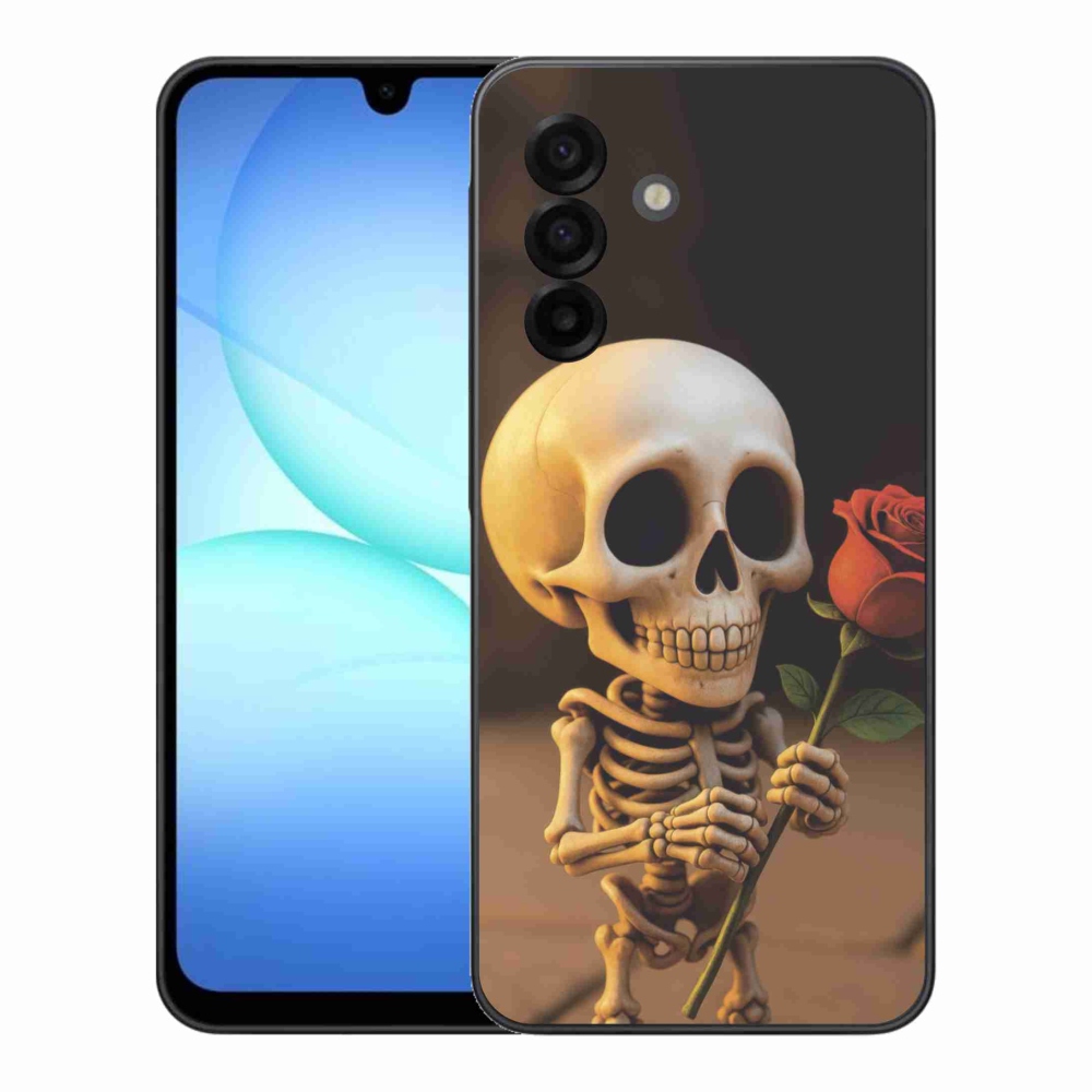 Gél borítás mmCase Samsung Galaxy A17 4G/5G készülékhez - csontváz rózsával