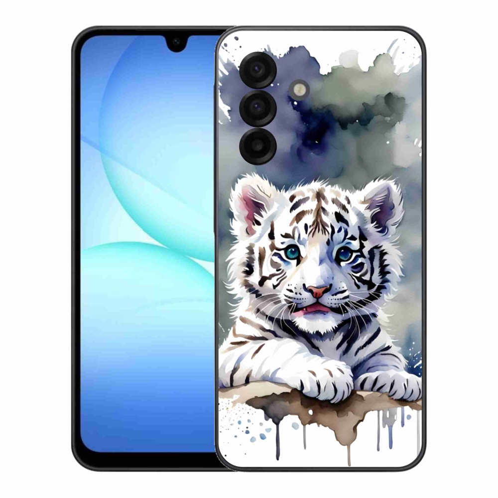 Gél védőhuzat mmCase Samsung Galaxy A17 4G/5G - fehér tigriskölyök