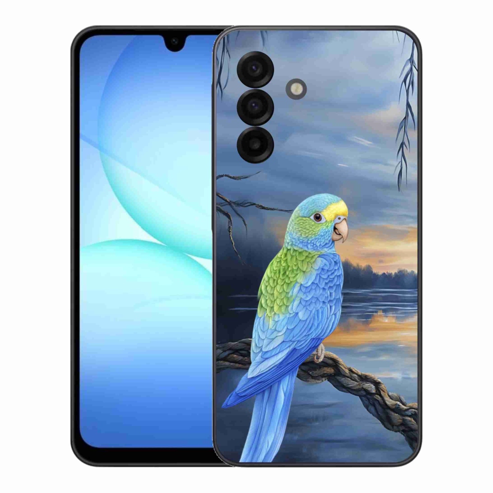 Zselés borítás mmCase Samsung Galaxy A17 4G/5G készülékhez - kék papagáj