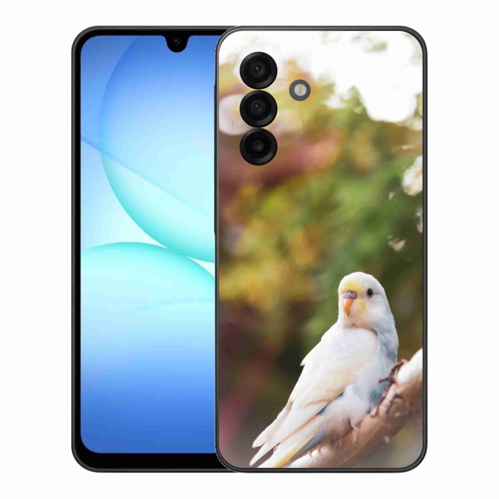 Zselés borítás mmCase Samsung Galaxy A17 4G/5G - papagáj andulka fehér