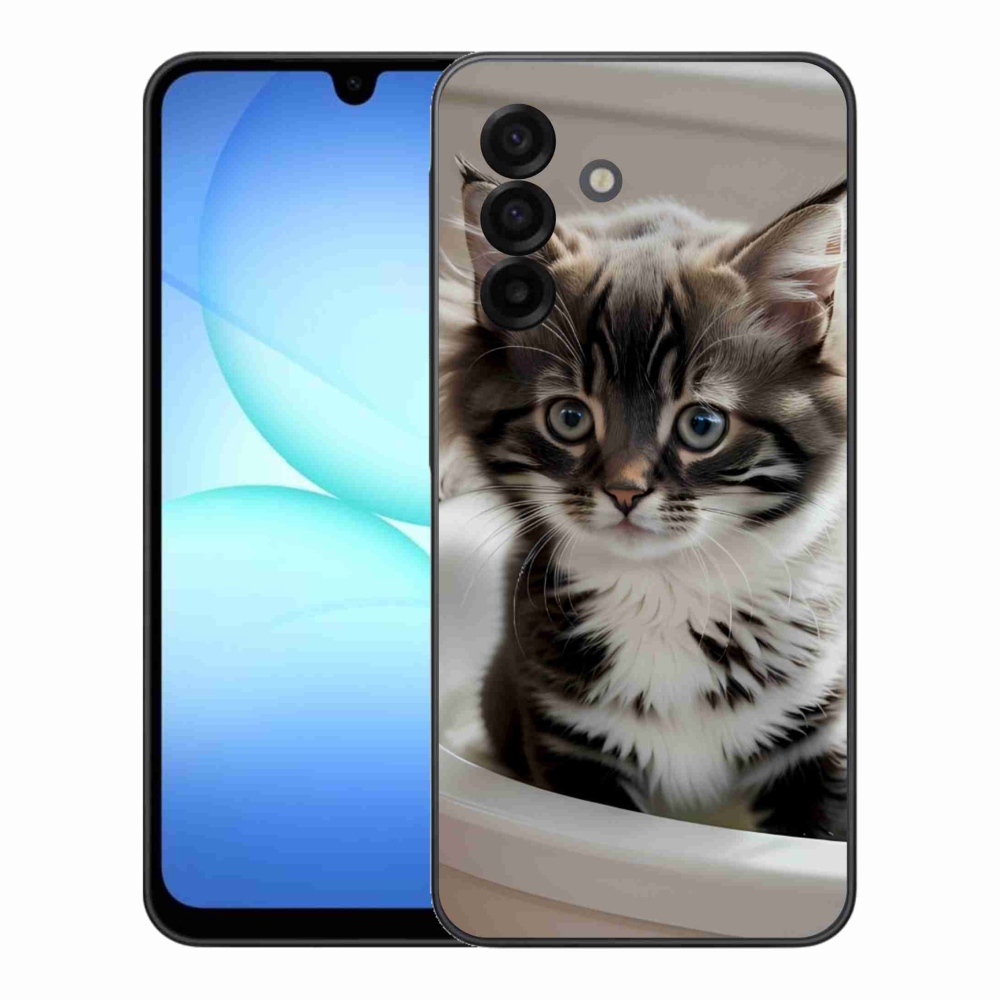 Gél borítás mmCase Samsung Galaxy A17 4G/5G készülékhez - kíváncsi cica