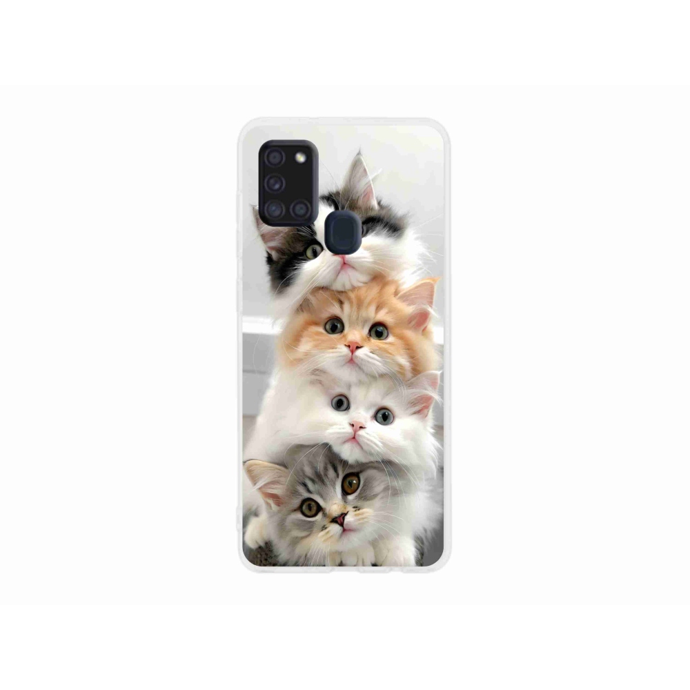 Zselés borítás mmCase Samsung Galaxy A21s készülékhez - cat group