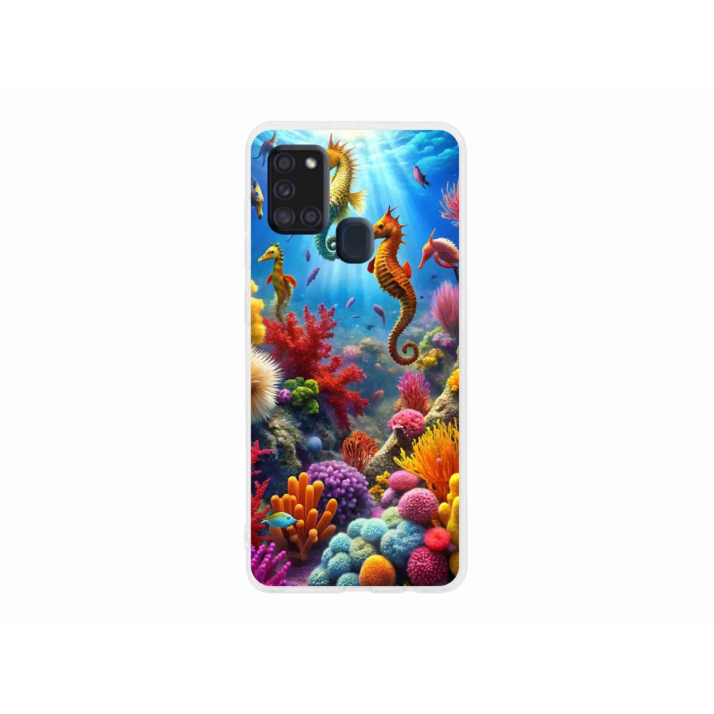 Gél borítás mmCase Samsung Galaxy A21s készülékhez - Sea World 3